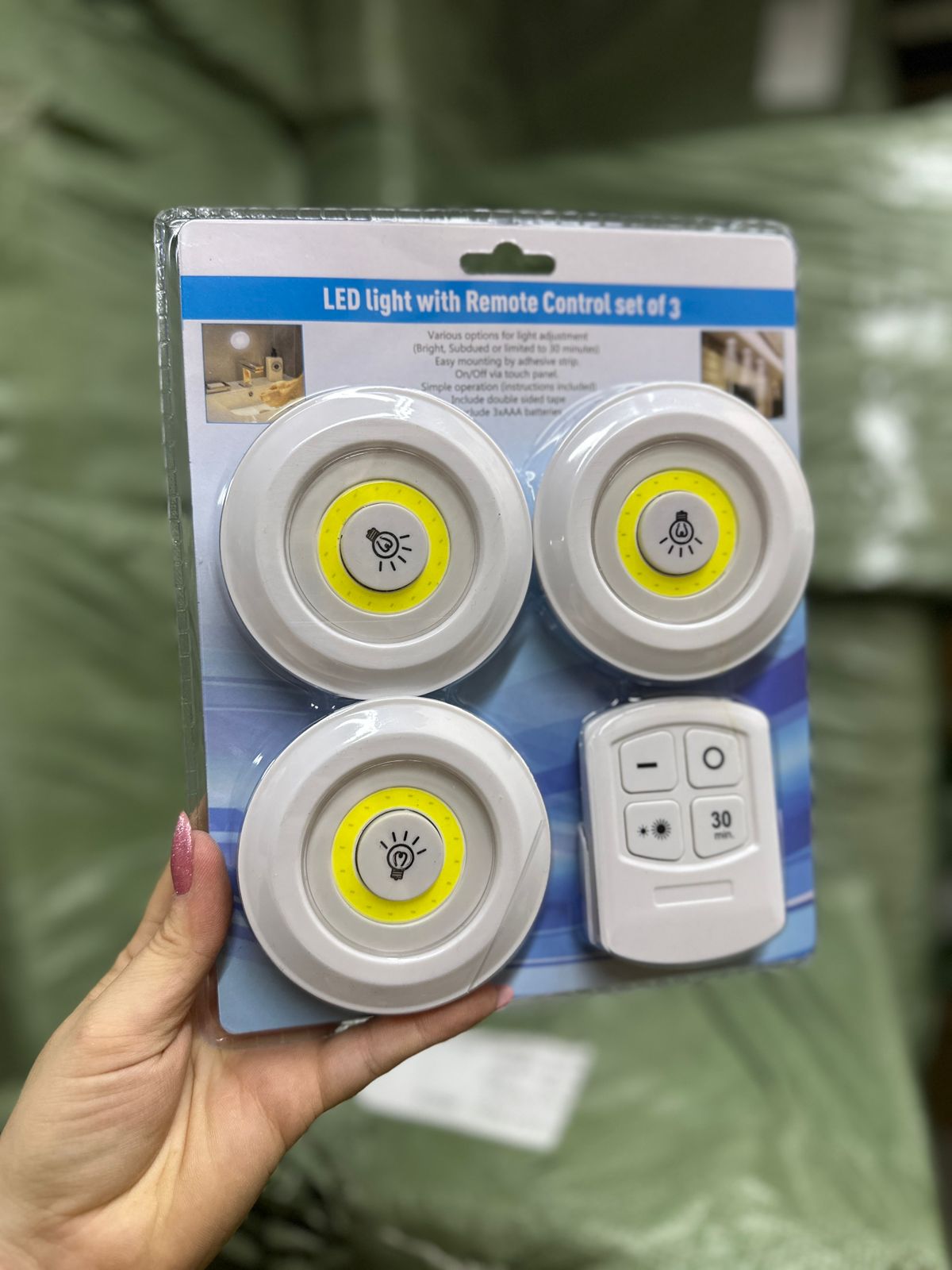 JUEGO DE 3 LAMPARAS LED